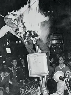 Rioter Prints: Students Burn Effigy of Governor Marvin Griffin