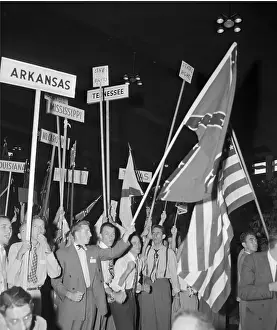 Birmingham Prints: Students Carrying Signs at Democratic Convention
