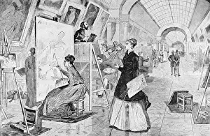 Students Copying Art in the Louvre