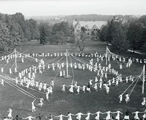 Bryn Mawr Prints: Students Dancing Around Maypole