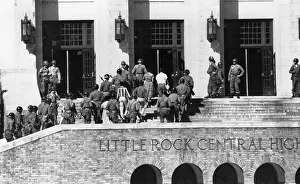 Little Rock Prints: Students Escorted into School