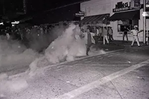 Tear Gas Prints: Students Flee Tear Gas During Protest