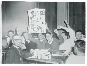 Desegregation Prints: Students Holding Protest Signs on Georgia Governor's Ruling