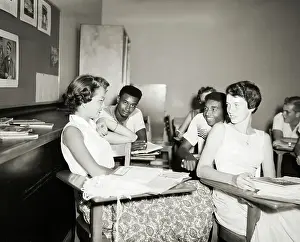 Desegregation Prints: Students in Integrated Classroom