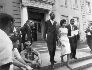 Columbia Prints: Students Leaving Administration Building