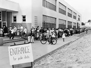 Poliomyelitis Prints: Students Line Up For Polio Vaccine Shots
