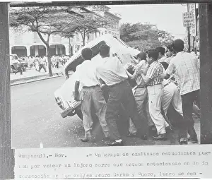 Students Overturning Car