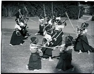 Students Practicing Kendo