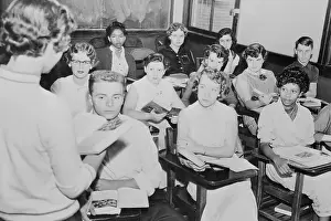 Desegregation Prints: Students in a Spanish Class
