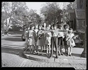 Corner Prints: Students Wait to Cross the Street