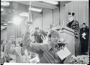 Ithaca Prints: Students Walking Out During Commencement Address