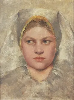 Klimt Prints: Study Head Of A Hanna Woman