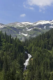 Stueberfall waterfall, Nenzinger Himmel, Gamperdonatal valley, community of Nenzing, Raetikon, Vorarlberg, Austria