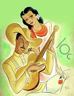 Benitez Prints: Stumming Her Favorite Tune