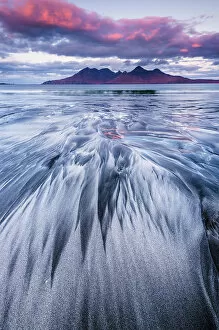 John Finney Photography Gallery: Stunning sand formations on the Isle of Eigg with the Isle of Rum in the distance. Scotland