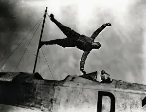 Stunt Prints: Stunt Performer Schindler in Flight