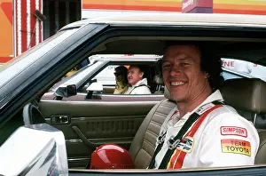 Prints of American Stuntman Darr Robinson and race car driver is one of several celebrity drivers participating in the Toyota Celebrity/Long Beach Grand Prix Race, March 14, 1981 in Long Beach, California Legends of the Track: Stuntman Darr Robinson At Grand Prix Race