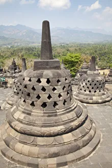 Images Dated 26th September 2015: Stupas in Borobudur Temple