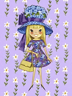 Images Dated 14th November 2012: Stylish Girl in Purple
