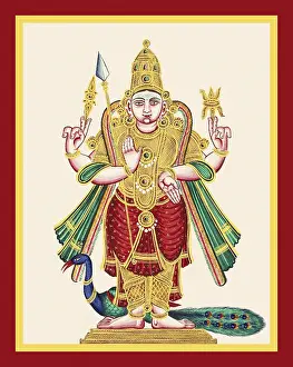Album Prints: Subrahmanya and a peacock