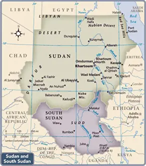 Sudan country map