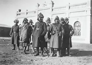 Manchuria Prints: Sudsuki Reviewing His Troops in Winter