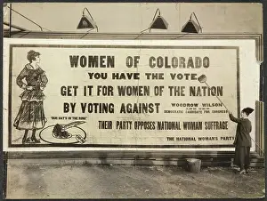 Suffragist Billboard In Denver