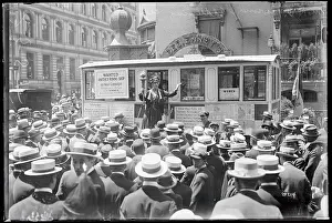 Suffragist Mrs. H. O. Hovemyer Addressing the Crowd