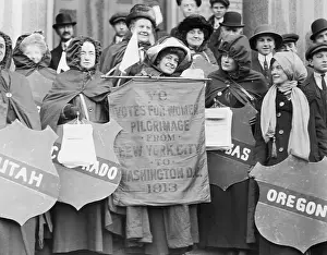 Protester Prints: Suffragists Posing with Signs