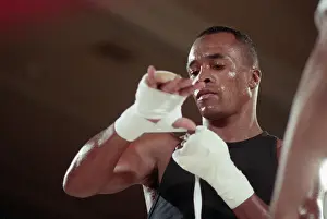 Sweating Prints: Sugar Ray Leonard Taping His Hands