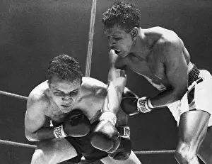 Sugar Ray Robinson Fighting Jake Lamotta for Championship