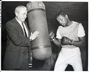 Sugar Ray Robinson Punching Bag at Training