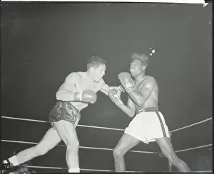 Sugar Ray Robinson and Rocky Castellani Boxing