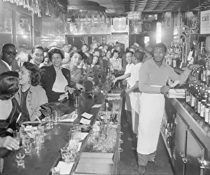 Bartender Prints: Sugar Ray Robinson Tending Bar