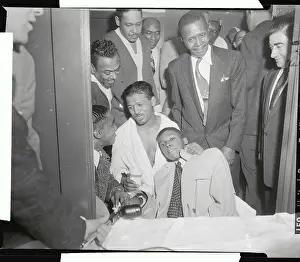 Sugar Ray Robinson After Victory Win