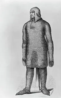 Prints of (Original Caption). Suit of interlaced chain mail. 1277. Illustration Discover the beauty and mystery of the medieval era: Suit Of Interlaced Chain Mail