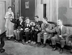 Suitor Prints: Suitors Sitting on Couches with Flowers