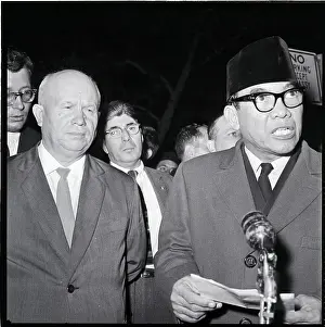 Sukarno Prints: Sukarno W/Nikita Khrushchev