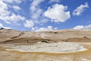 Thermal Area Prints: Sulphur and mineral deposits, Hveraroend geothermal area at the foot of the Namafjall volcano
