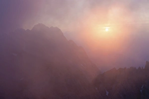 Images Dated 23rd June 2012: Summer solstice with fog in the Karwendel, Tyrol, Austria