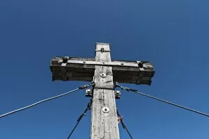 Images Dated 17th August 2014: Summit cross of Mt Jenner, Berchtesgaden National Park, Berchtesgadener Land district