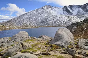 Summit Lake with Mount Evans, Mount Evans Wilderness Arapaho National Forest, Idaho Springs, Colorado, USA
