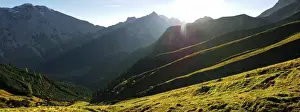 Summit of Mt. Predigtstuhl in the Wettersteingebirge range in Leutasch, Tyrol, Austria, Europe