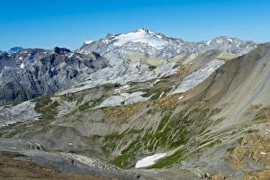 Summit of Mt Wildhorn with remnants of the glacier Glacier du Wildhorn, Bernese Alps, Switzerland