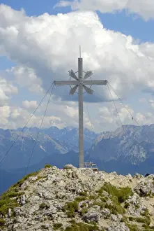 Werdenfelser Land Prints: Summit with summit cross, Mt. Kramer or Mt