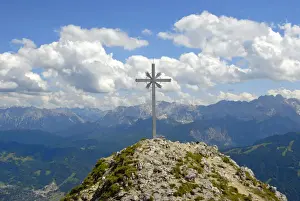 Wetterstein Prints: Summit with summit cross, Mt. Kramer or Mt