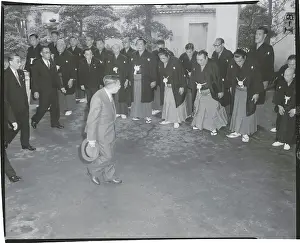 Sumo Wrestlers Greeting Hirohito
