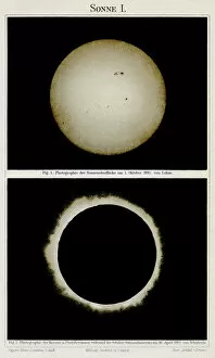 Images Dated 17th April 2017: Sun surface lithograph 1895