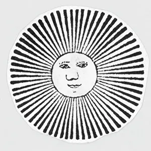 Eyebrows Prints: Sun W/Face & Linear, Long Beams