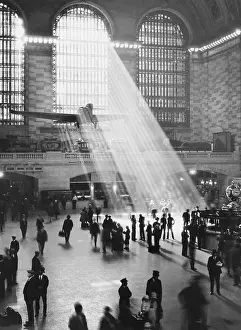 Traveler Prints: Sunbeams in Grand Central Terminal over the Bremen aircraft